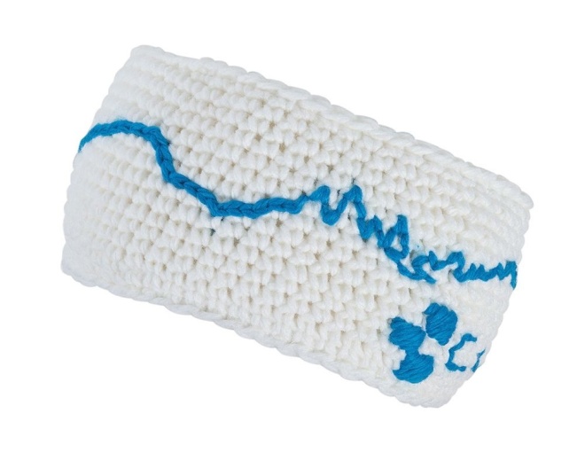 Спортивная повязка на голову Cube Headband Fichtelmountains, бело-синяя White/Blue