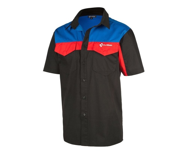 Рубашка Cube Work Shirt, чёрно-красно-синяя Black/Red/Blue