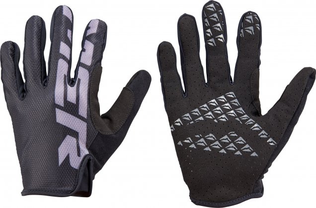 Перчатки с длинными пальцами Merida Glove Trail Full Finger, чёрно-серые Black/Grey