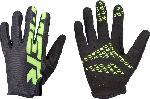 Перчатки с длинными пальцами Merida Glove Trail Full Finger, чёрно-зелёные Black/Green