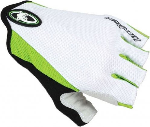 Перчатки с короткими пальцами Lizard Skins G-Love Short, бело-зелёные White/Green