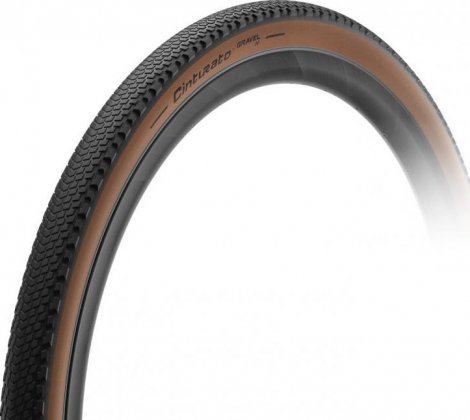 Покрышка Pirelli Cinturato Gravel H, 700x35C, чёрная с бежевыми боками Classic