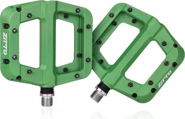 Педали-платформы ZTTO K991 Nylon Flat Pedals, зелёные Green