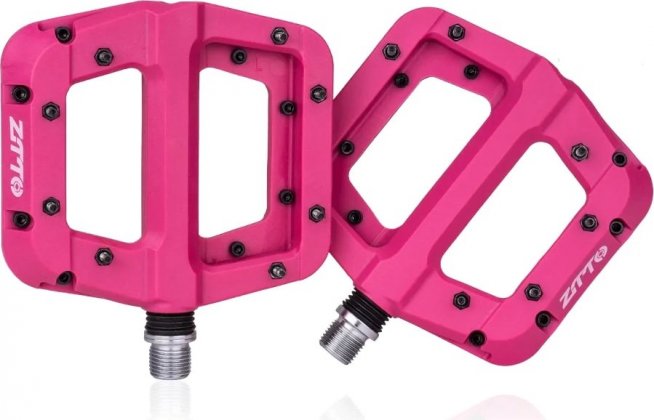Педали-платформы ZTTO K991 Nylon Flat Pedals, ярко-розовые Purple