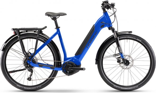 Велосипед Haibike Trekking 4 Low (2022) Glossy Blue/Matte Black