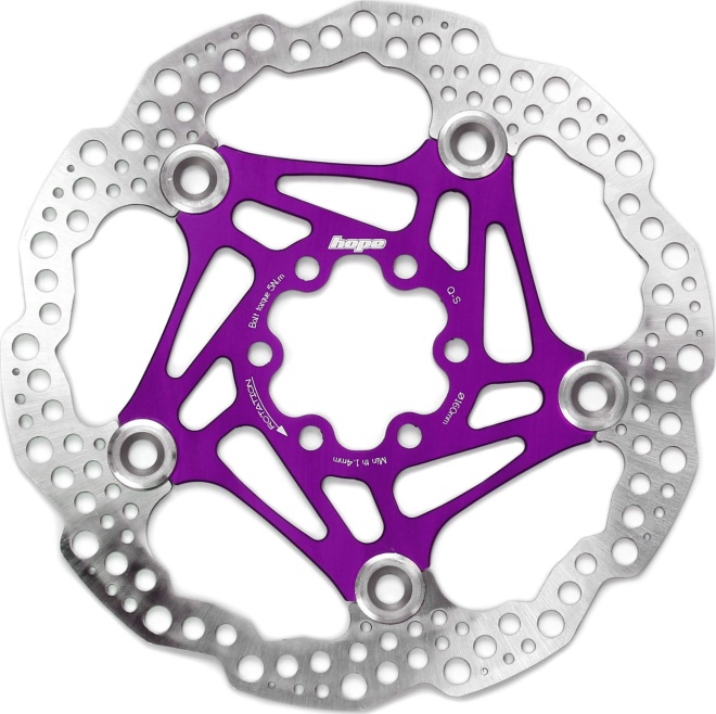 Тормозной диск Hope Floating 6 Bolt Rotor, диаметр 160 мм, пурпурный Purple