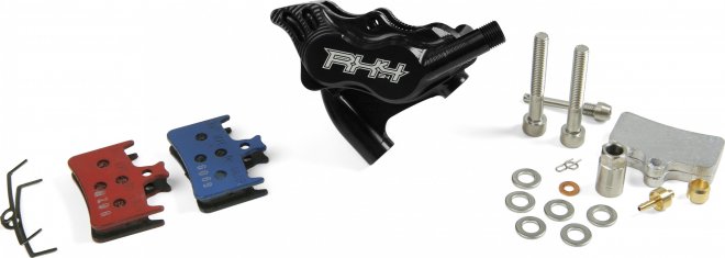 Калипер гидравлического тормоза Hope RX4 Caliper Complete Rear Flat Mount 160 Shimano, чёрный Black