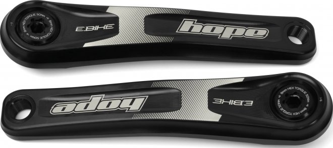 Шатуны без паука и вала Hope E-Bike Crankset, Standard Offset, длина шатунов 165 мм, чёрные Black