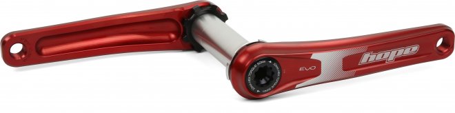 Шатуны без паука Hope Evo Crankset No Spider, длина шатунов 175 мм, красные Red