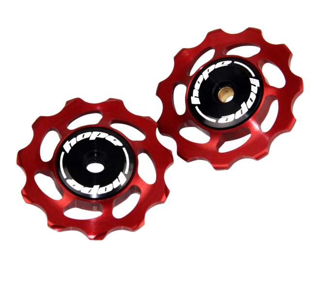 Ролики для заднего переключателя Hope Jockey Wheels 11 Tooth, красные Red