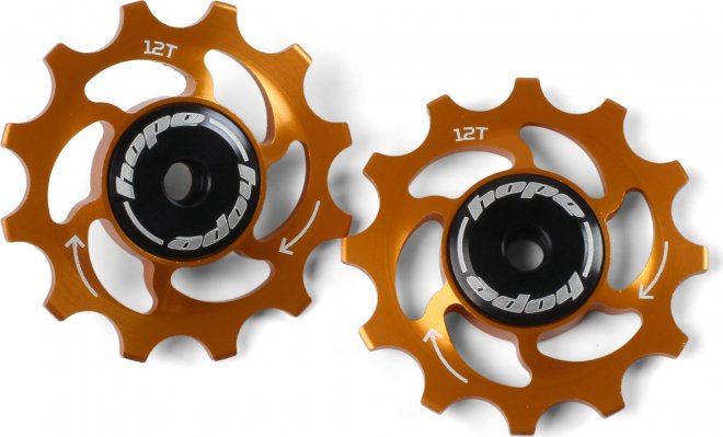 Ролики для заднего переключателя Hope Jockey Wheels 12 Tooth, оранжевые Orange