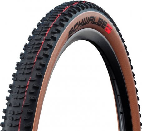 Покрышка Schwalbe Racing Ralph 29x2.35 (60-622), Super Race, ADDIX Speed, TLE, чёрная с бежевыми боками, без упаковки Transparent Sidewall