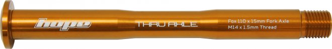 Ось передняя Hope Thru Axle Front Fox, оранжевая Orange