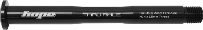 Ось передняя Hope Thru Axle Front Fox, чёрная Black