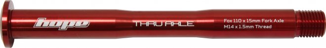 Ось передняя Hope Thru Axle Front Fox, красная Red