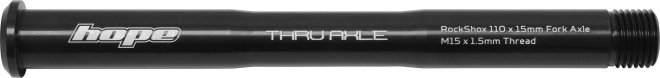 Ось передняя Hope Thru Axle Front Rockshox, чёрная Black