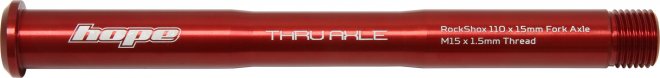 Ось передняя Hope Thru Axle Front Rockshox, красная Red