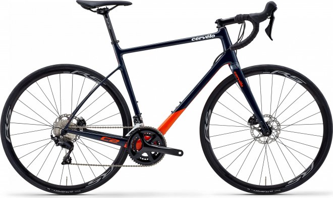 Велосипед Cervelo C2 Disc 105 (2020) Navy/Tangerine