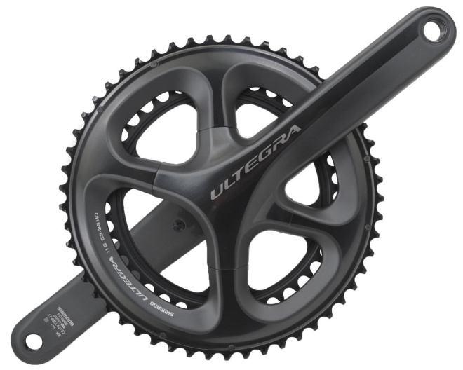 Система с интегрированным валом Shimano Ultegra FC-6800, длина шатунов 175 мм, набор звёзд 53-39T