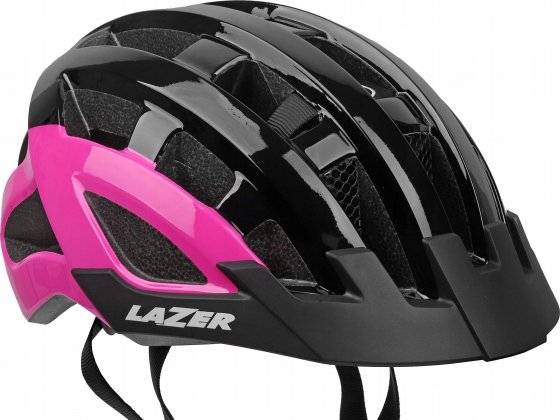 Шлем Lazer Petit DLX, цвет чёрный и маджента Black/Pink