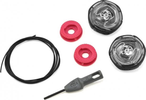 Комплект застёжек для обуви Shimano BOA IP1 Repair Kit 2 Dials Black for SH-RC900 Right, чёрный Black