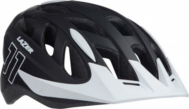Шлем подростковый Lazer J1, чёрно-белый Black/White