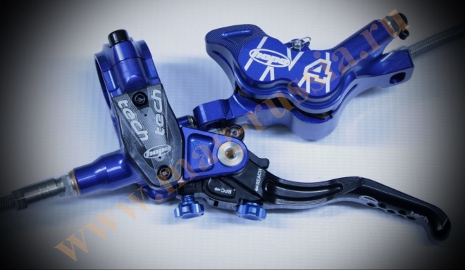 Тормоз дисковый гидравлический Hope Tech M4 Evo, синий