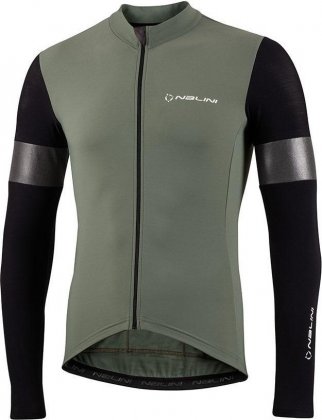 Джерси с длинными рукавами Nalini Warm Reflex Jersey, зелёно-чёрное 4400