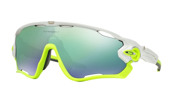 Очки спортивные Oakley Jawbreaker, Polished White, бело-лаймово-серые