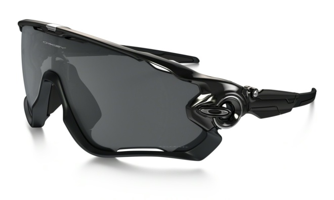 Очки спортивные Oakley Jawbreaker Polarized Polished Black Iridium, чёрные с чёрными линзами Black