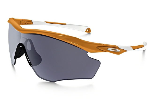 Очки спортивные Oakley M2 Frame XL, Atomic Orange Polished Navy Gray, оранжево-белые