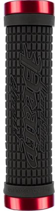 Грипсы Lizard Skins Lock-On Peaty, чёрные с красными кольцами Black/Red