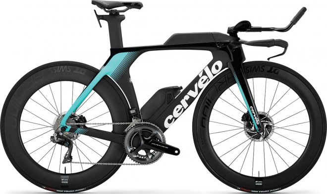 Велосипед Cervelo P5 Disc Dura-Ace Di2 (2020) Black/Light Teal/White