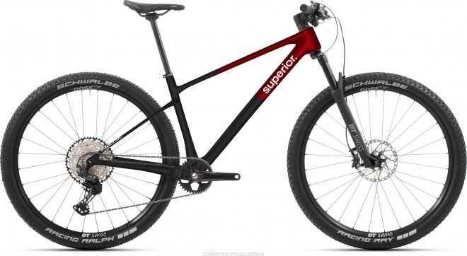 Велосипед Superior XP 9.6 (2025) Matte Carbon/Red Carbon