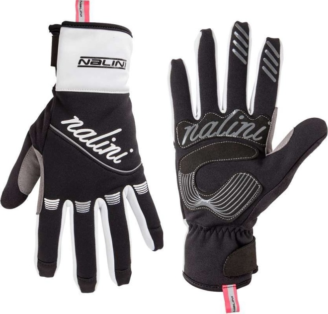 Термоперчатки Nalini Pink Thermo Gloves, чёрно-белые