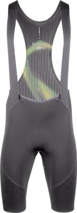 Велотрусы с лямками Nalini Graded Bib Short, чёрные с зелёной полосой внутри 4000
