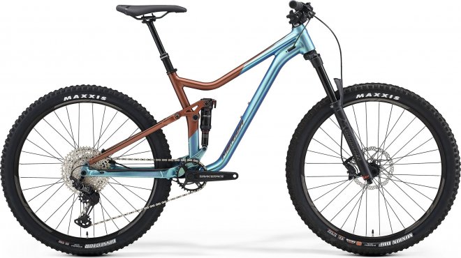 Велосипед Merida One-Forty 600 (2021) Silk Bronze/Blue
