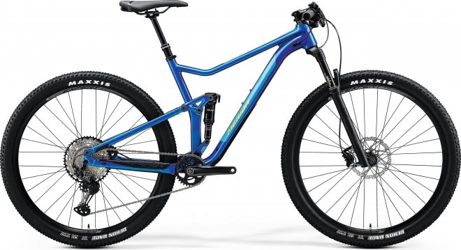 Велосипед Merida One-Twenty RC 9.XT-Edition (2020) Glossy Medium Blue/Lime Green