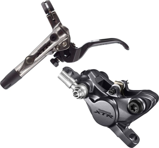 Тормоз дисковый гидравлический Shimano XTR BR-M9000/BL-M9020, с белой гидролинией