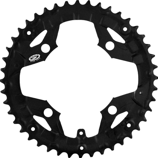 Звезда передняя для Shimano Alivio FC-M430-8, 44T, под защиту цепи, чёрная Black