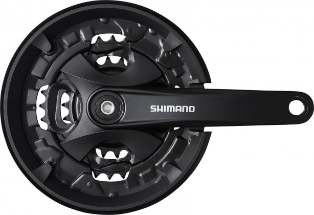 Система под квадрат Shimano FC-MT101, длина шатунов 170 мм, набор звёзд 44-32-22T, с защитой цепи