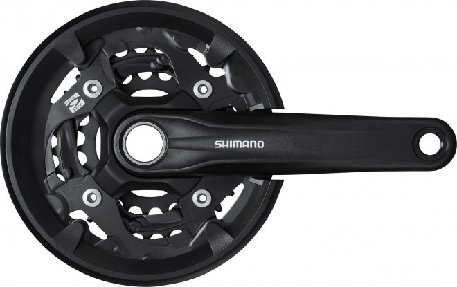 Система с интегрированным валом Shimano Acera FC-MT300-3, длина шатунов 175 мм, набор звёзд 40-30-22T, с защитой цепи