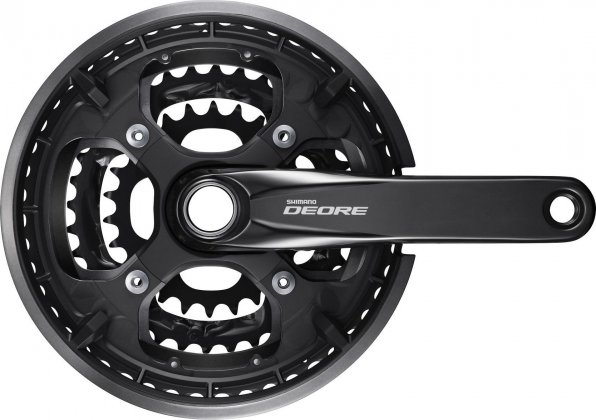 Система с интегрированным валом Shimano Deore FC-T6010, длина шатунов 175 мм, чёрная Black