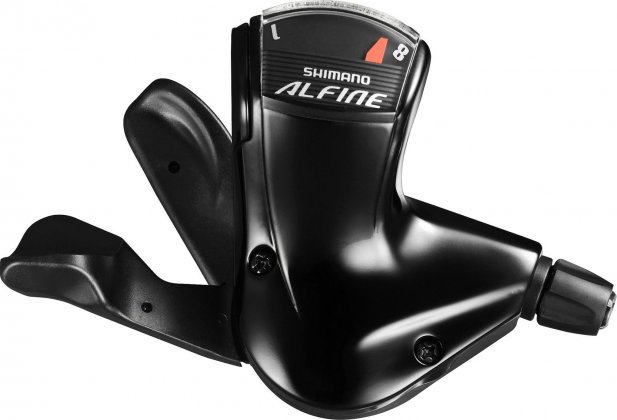 Манетка правая Shimano Alfine SL-S7000-8, с тросом и оплёткой, чёрная Black