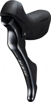 Манетка шоссейная левая с тормозной ручкой Shimano 105 ST-R7000-L, чёрная Black