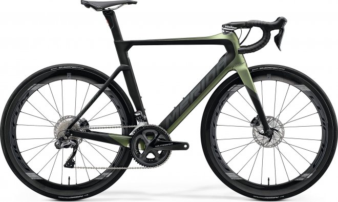 Велосипед Merida Reacto Disc 8000-E (2020) Silk Fog Green/Black