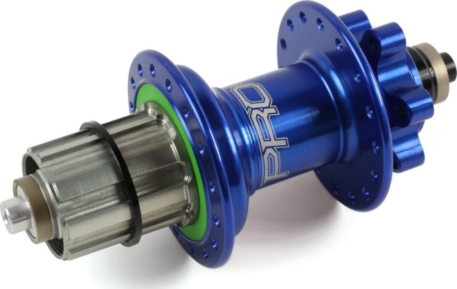 Втулка задняя Hope Pro 4 Rear Disc Hub Steel, 32 отверстия под спицы, под эксцентрик QR, ширина 135 мм, синяя Blue