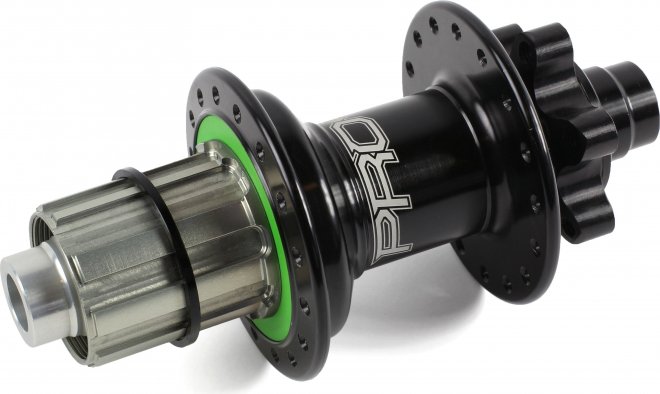 Втулка задняя Hope Pro 4 Rear Disc Hub Steel, 32 отверстия под спицы, под ось 12 мм, ширина 142 мм, чёрная Black