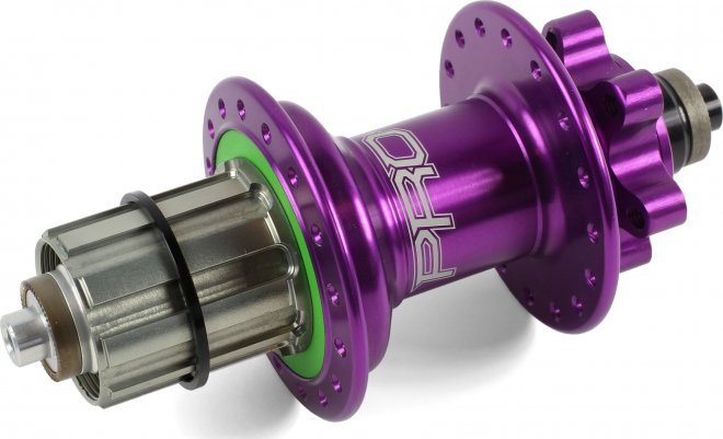 Втулка задняя Hope Pro 4 Rear Disc Hub Steel, 32 отверстия под спицы, под эксцентрик QR, ширина 135 мм, пурпурная Purple