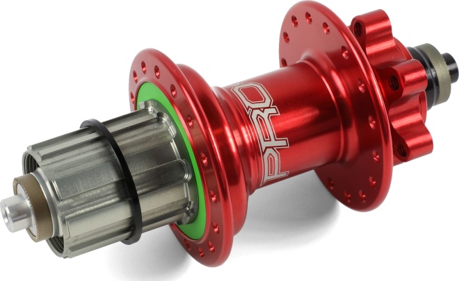 Втулка задняя Hope Pro 4 Rear Disc Hub Steel, 32 отверстия под спицы, под эксцентрик QR, ширина 135 мм, красная Red